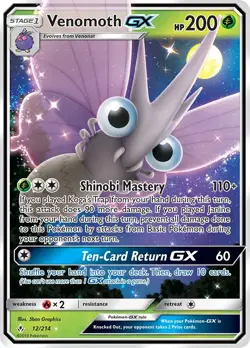 Holofoil - Venomoth GX - 12/214 / NM / English Pokemon TCG - Image 1