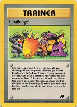 Challenge! (Feat Snorlax, Machoke) Unlimited Uncommon 2000 Team Rocket 74/82 NM - Image 1