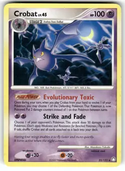 Crobat 23/123 Rare Mysterious Treasures Pokemon Heavily Played - Image 1