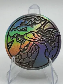 2025 Pokemon Mega Charizard X UPC Jumbo Metal Coin - Image 1