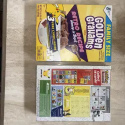 Two Golden Graham Pokemon 25th Anniversary Cereal Box Factory Sealed Limited Ed - Image 1