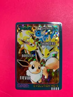 Eevee PRISM Evolution No. 5 Sealdass Japanese Pokemon (1998) Excellent F/S - Image 1