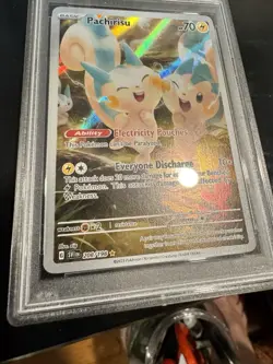2023 POKEMON SVI EN-SCARLET & VIOLET ILLUSTRATION RARE #208 PACHIRISU PSA 8 - Image 3