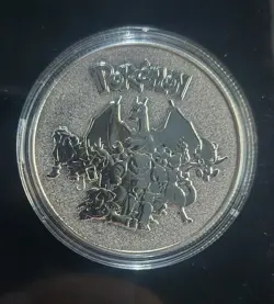 Pokemon 1999 1.5 in .999 silver plated commemorative CCG Coin Venusaur Charizard - Image 2