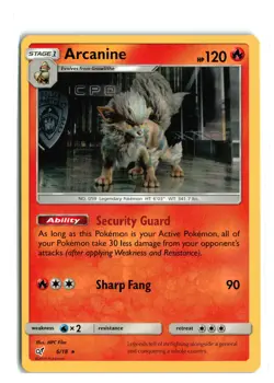 ARCANINE 6/18 DETECTIVE PIKACHU POKEMON TCG NM-LP - Image 1