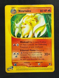 POKEMON UNGRADED NINETALES 57/165 R WOTC EXPEDITION BASE SET HP PKM-249 - Image 2