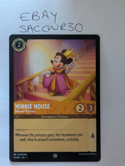 Disney Lorcana Demo Minnie Mouse -Beloved Princess Card - Image 1