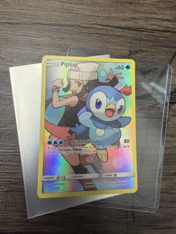 Pokemon TCG Piplup Holo Secret Rare Card Cosmic Eclipse 239/236 - Image 1