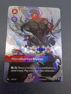 League of Legends Riftbound Bloodharbor Ripper Foil Card 228/219 OVERNUMBER - Image 5