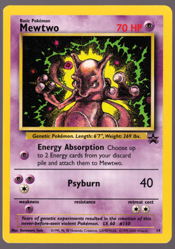 Mewtwo 14 Black Star Promo Pokemon Card 2000 NM - Image 1