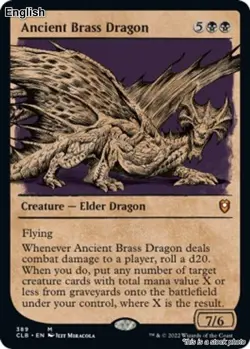 Ancient Brass Dragon (Showcase) EN [CLB - 389] - NM TCG MTG - Image 1
