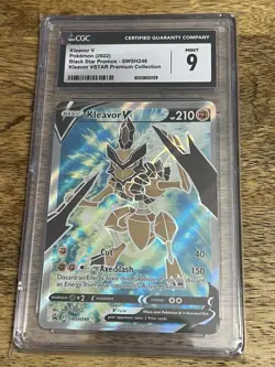 2022 Kleavor V SWSH248 Pokemon Card Holo Foil Black Star Promo VSTAR CGC 9 MINT - Image 1