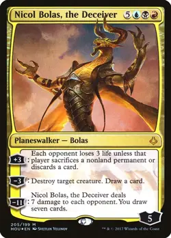 Nicol Bolas, the Deceiver #205 *Foil* (HP) Hour of Devastation (HOU) MTG - Image 1