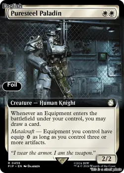 Puresteel Paladin (Extended Art) EN [PIP - 456] - NM [Foil] TCG MTG - Image 1