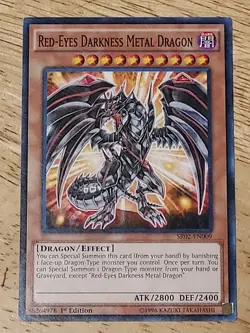 Yu-Gi-Oh! Red-Eyes Darkness Metal Dragon - SR02-EN009 - Common 1st Edition - MP - Image 1