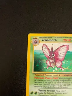 Vintage Venomoth Holo 13/64 Jungle Set Pokemon Card WOTC 1999 LP - Image 3