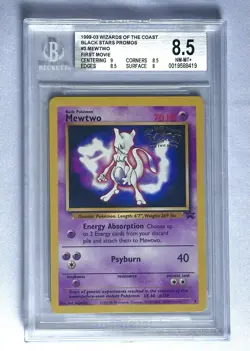 1999 Pokemon Mewtwo Promo Card Warner Bros First Movie #150 BGS 8.5 Beckett - Image 1