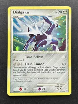Dialga Diamond & Pearl 1/130 Rare Holo Pokemon Card 2007 LP - Image 1