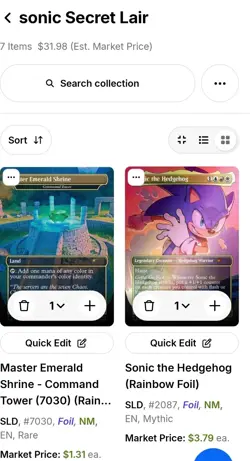 Wizards of the Coast MTG Secret Lair x Sonic Friends & Foes Rainbow Foil - Image 2