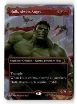 Hulk, Always Angry (Borderless) 502 Rare Foil MTG MSC NM - Image 2