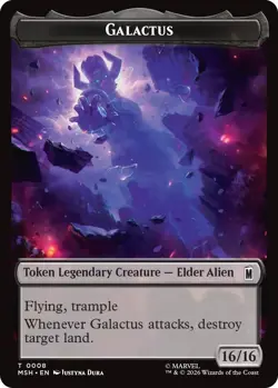 Galactus // Squirrel Double-Sided Token 008/014 Token MTG MSH NM - Image 1
