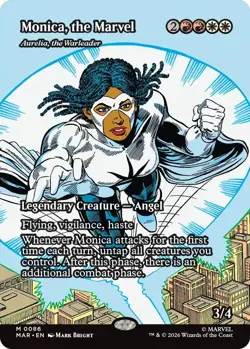 Monica, the Marvel - Aurelia, the Warleader (Borderless) 86 Mythic Foil MTG M... - Image 1