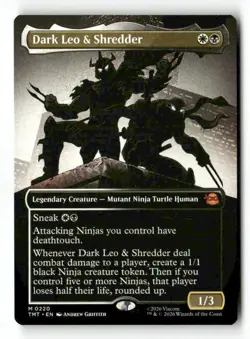 Dark Leo & Shredder (Borderless) 220 Mythic MTG TMT NM - Image 2