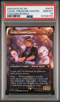 2025 MTG FINAL FANTASY COMMANDER CHOCOBO BUNDLE LOCKE, TREASURE HUNTER PSA 10 - Image 1