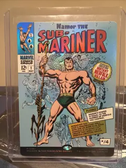 Namor The Sub-Mariner (Borderless) Marvel Super Heroes Foil Near Mint Comic - Image 1