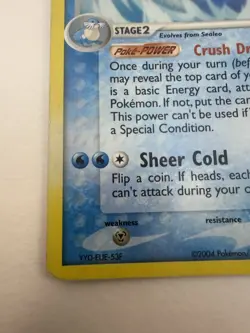 Walrein Hidden Legends Holo Rare 15/101 Pokemon MP 2004 - Image 4