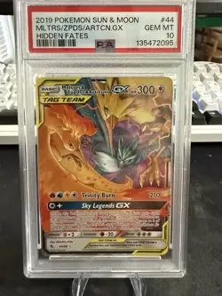 2019 Pokemon Sun & Moon Hidden Fates MLTRS ZPDS Artcn GX #44 PSA 10 - Image 1