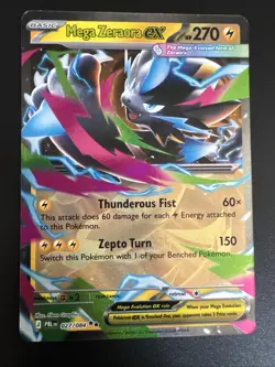 Pokemon Pitch Black Double Rare Mega Zeraora Ex 27/84 English Pack Fresh M NM - Image 1