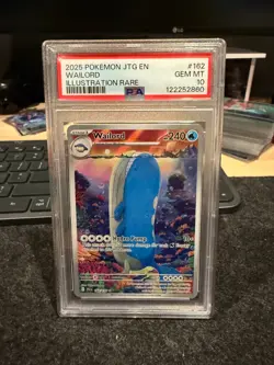 2025 POKEMON JTG EN-JOURNEY TOGETHER ILLUSTRATION RARE #162 WAILORD PSA 10 - Image 1