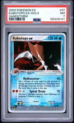 PSA 7 Kabutops ex Pokemon Vintage Sandstorm E Series Holo #97 - Image 1