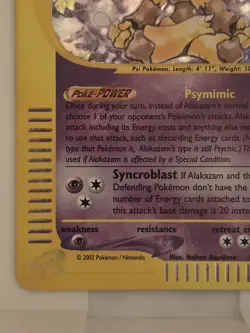 Pokemon TCG Alakazam Expedition Base Set Holo Card 001/165 - LP - Image 4