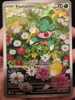 Fomantis 085/084 Illustration Rare IR Pitch Black Pokemon Holo Near Mint - Image 1