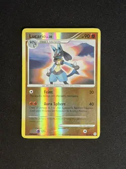 Pokemon TCG Lucario Diamond Pearl 6/130 Reverse Holo Rare - Image 1