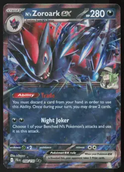N's Zoroark ex 098/159 Double Rare Journey Together Pokemon Holo Near Mint - Image 1
