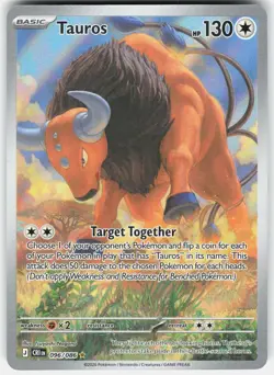 Tauros 096/086 Holo Illustration Rare Chaos Rising Pokemon Near Mint - Image 1