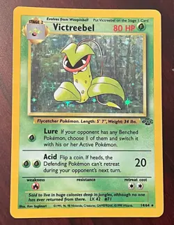 Wizards Pokemon TCG Jungle Victreebel 14/64 Holo Rare Unlimited 1999 80HP - Image 1