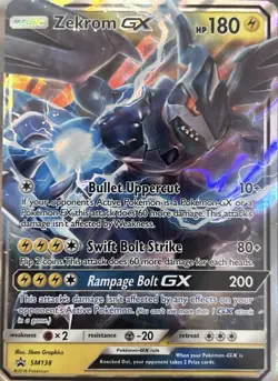 Pokemon TCG Zekrom GX SM138 SM Black Star Promos Holo English - Image 1