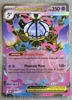 Mega Chandelure ex 038/084 Double Rare ME: Pitch Black Pokemon TCG NM - Image 1