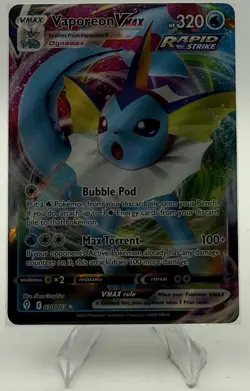 Vaporeon VMAX 030/203 SWSH07: Evolving Skies Holo UR English (NM) - Image 1