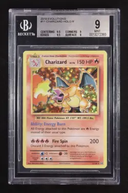2016 Pokemon Charizard 11/108 Holo Rare - XY Evolutions BGS 9 Mint - Image 1