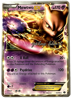 Mewtwo EX 54/99 Pokemon 2012 World Championships Promo Card - Igor Costa - NM - Image 1
