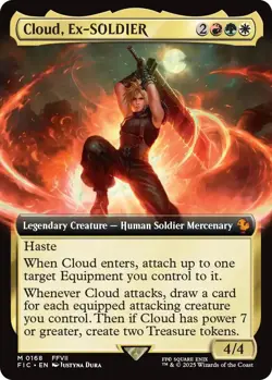 Cloud, Ex-SOLDIER (Extended Art) - 168 / English / Near Mint MTG - Image 1