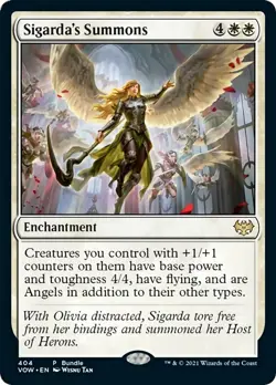 Foil - Sigarda's Summons (VOW Bundle) - 404 / LP / English MTG - Image 1
