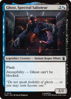 x4 Ghost, Spectral Saboteur - Foil U MTG Marvel Super Heroes M/NM, English - Image 1