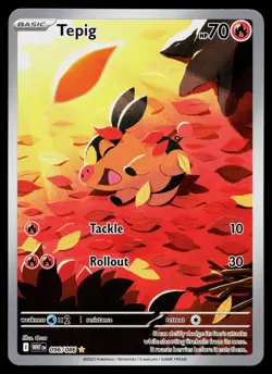 TEPIG 096/086 ILLUSTRATION RARE WHITE FLARE POKEMON NM - Image 1
