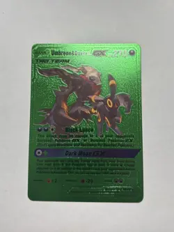 Umbreon & Darkrai GX Tag Team Green Foil Fan/Display Art Card NM - Image 1
